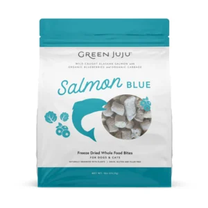 GREEN JUJU FD SALMON BLUE BITES 3OZ