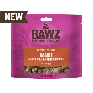 RAWZ FD RABB/GOAT MILK TREAT CAT 1OZ